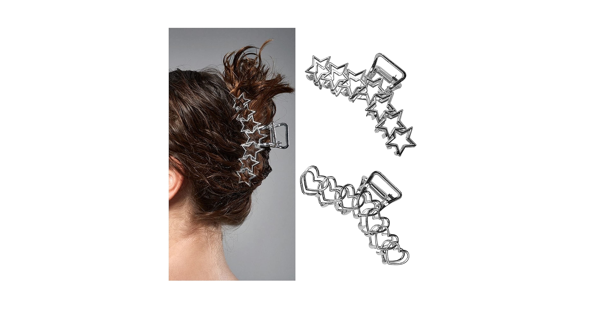 Amazon.com : VOTACOS 2PCS Y2k Metal Hair Claw Clips Star